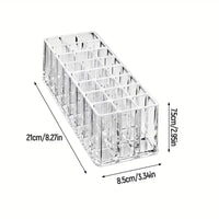 24 Slots Makeup Brush Organizer Acrylic Lipstick Organizer Cosmetic Storage Makeup Lipgloss Display Box Makeup Brushes Storage