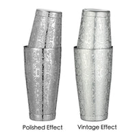 Stainless Steel Boston Shaker Bar Shaker with different Surface Finish -2 Piece Cocktail Shaker, 15-Ounce and 25-Ounce
