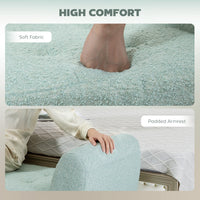 Upholstered Storage Bench with Arms, Modern Ottoman Bench for Bedroom, Entryway, and Living Room, Green
