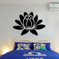 Lotus 3D Mirror Wall Sticker Home Living Room Bedroom Office Hallway Wall Decorations Acrylic Mirror Reflective Wall Sticker