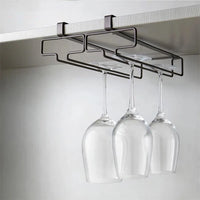 Hanging Wine Glass Holder Kitchen Punch Free Cabinet Champagne Glass Bottle Storage Rack Bar Restaurants Multi Purpose Organizer