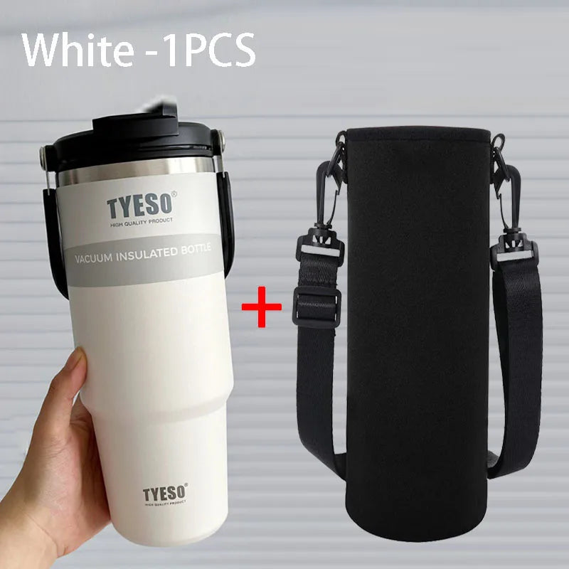TYESO Stainless Steel Coffee Cup Cold And Hot Double-layer Insulated Cup Tumbler Thermo Water Bottle Car Travel Mug Vacuum Flask