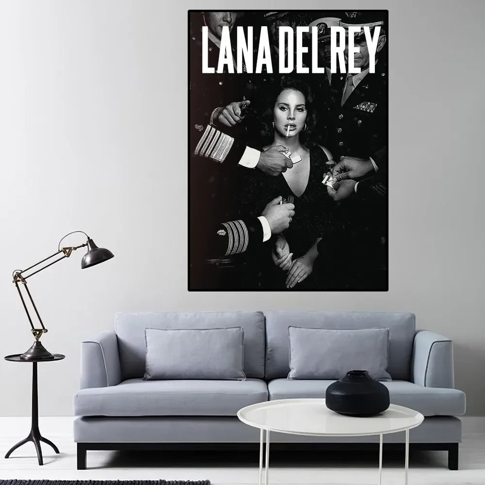 Lana Del Rey Popular Singer, Aesthetic Wall Art, HD Canvas Print Poster, Home Living Room Room, Office Decoration Supplies