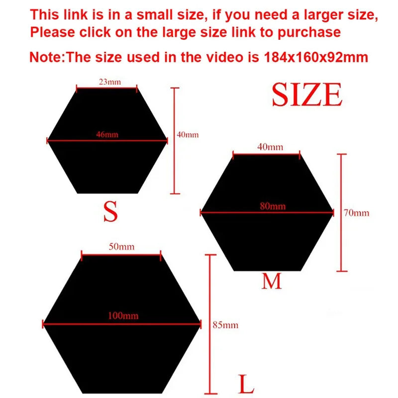 6/12pc Hexagon Mirror Wall Stickers 3D DIY Acrylic Mirror Sticker Self Adhesive Decals Removable Living Room Bathroom Home Decor