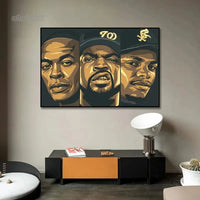 West Coast Rappers Canvas Print Pictures Notorious BIG Biggie Tupac Posters Famous Hip Hop Singer Wall Art Mural Home Decor