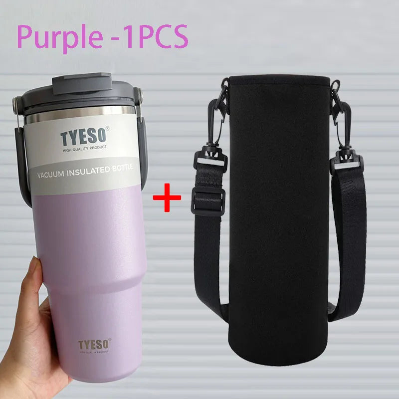 TYESO Stainless Steel Coffee Cup Cold And Hot Double-layer Insulated Cup Tumbler Thermo Water Bottle Car Travel Mug Vacuum Flask