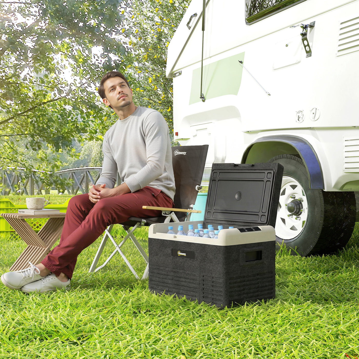 12 Volt Car Refrigerator, 32QT Car Fridge Electric Cooler, 12/24V DC and 100-240V AC, -68-68 ℉, Portable Refrigerator