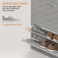 Shoe Storage Cabinet with 3 Flip Drawers, Narrow and Slim, 12 Pair of Shoes Organizer for Hallway, Entryway