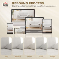 3 Seater Sofa, Velvet Upholstered Couch with Spring Cushions, Rubber Wood Legs and 2 Pillows, Cream White