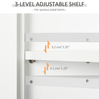 Wall Mount Bathroom Cabinet, Storage Organizer Kitchen Cupboard with 2 Doors and Adjustable Shelf White