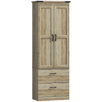 67" Tall Kitchen Pantry Storage Cabinet, Kitchen Pantry Cabinet with Doors, Drawers and Adjustable Shelves, Light Ivory