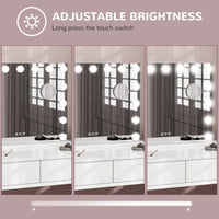 Hollywood Makeup Mirror with Lights, 3 Lighting Modes, USB Charging Port, Tabletop or Wall Mounted, White