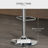Set of 2 Counter Height Bar Stools Swivel Stool Height Adjustable Bar Chairs with Footrest for Kitchen Dining Home Pub, Grey