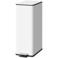 5.3 gal/20 L Stainless Steel Kitchen Garbage Can with Soft-close Lid, Foot Pedal, Fingerprint-Proof, White