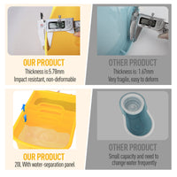 Compact Mop Bucket with Wringer, Mop Bucket on Wheels, 5 Gallon, Separate Dirty and Clean Water, Yellow