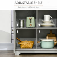 Modern Sideboard, Buffet Cabinet with Storage Cabinets, Drawers and Adjustable Shelves for Living Room, Grey