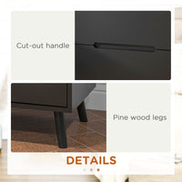 Modern Nightstand, Night Table with 2 Drawers, Bed End Table with Solid Wood Legs for Bedroom