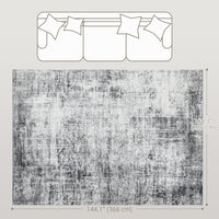 Area Rug for Living Room 9x12, Modern Abstract Machine Washable Rug, Non-Slip Carpet for Bedroom, Dining Room, Grey