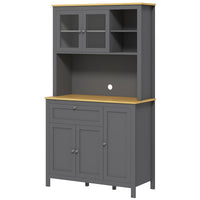 5-Door Kitchen Pantry Cabinet, Freestanding Storage Cabinet Cupboard with Adjustable Shelves, 71"