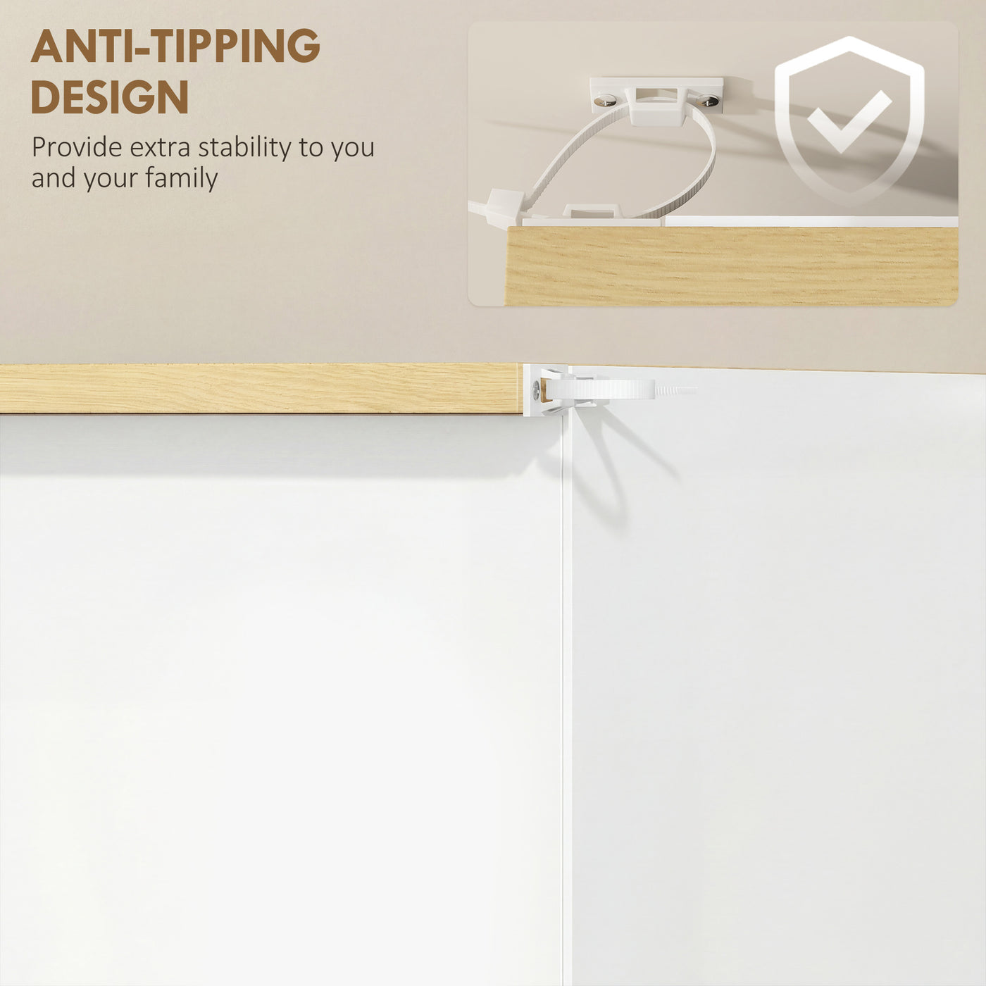 Shoe Storage Cabinet with 3 Flip Drawers and Adjustable Shelves for 9-18 Pairs of Shoes, White