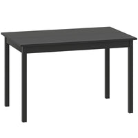 47" x 30" Dining Table, Farmhouse Dining Room Table with Pine Wood Frame, Space Saving Kitchen Table, Black