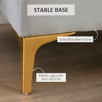 End of Bed Bench, Upholstered Bench, Entryway Shoe Bench with Button Tufted for Living Room, Bedroom, Grey