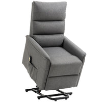 Lift Chair for Elderly, Power Chair Recliner with Remote Control, Side Pockets for Living Room, Dark Grey