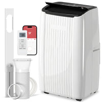 14000 BTU 5-in-1 Portable Air Conditioner with Cool, Heat, Dehumidifier, Fan, Sleep, WiFi Voice Control, White