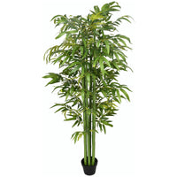 6 FT Artificial Tree Bamboo Tree Fake Plants in Pot for Home Office Living Room Decor, Green
