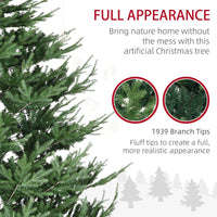 9ft Artificial Christmas Tree with Metal Base, Xmas Tree