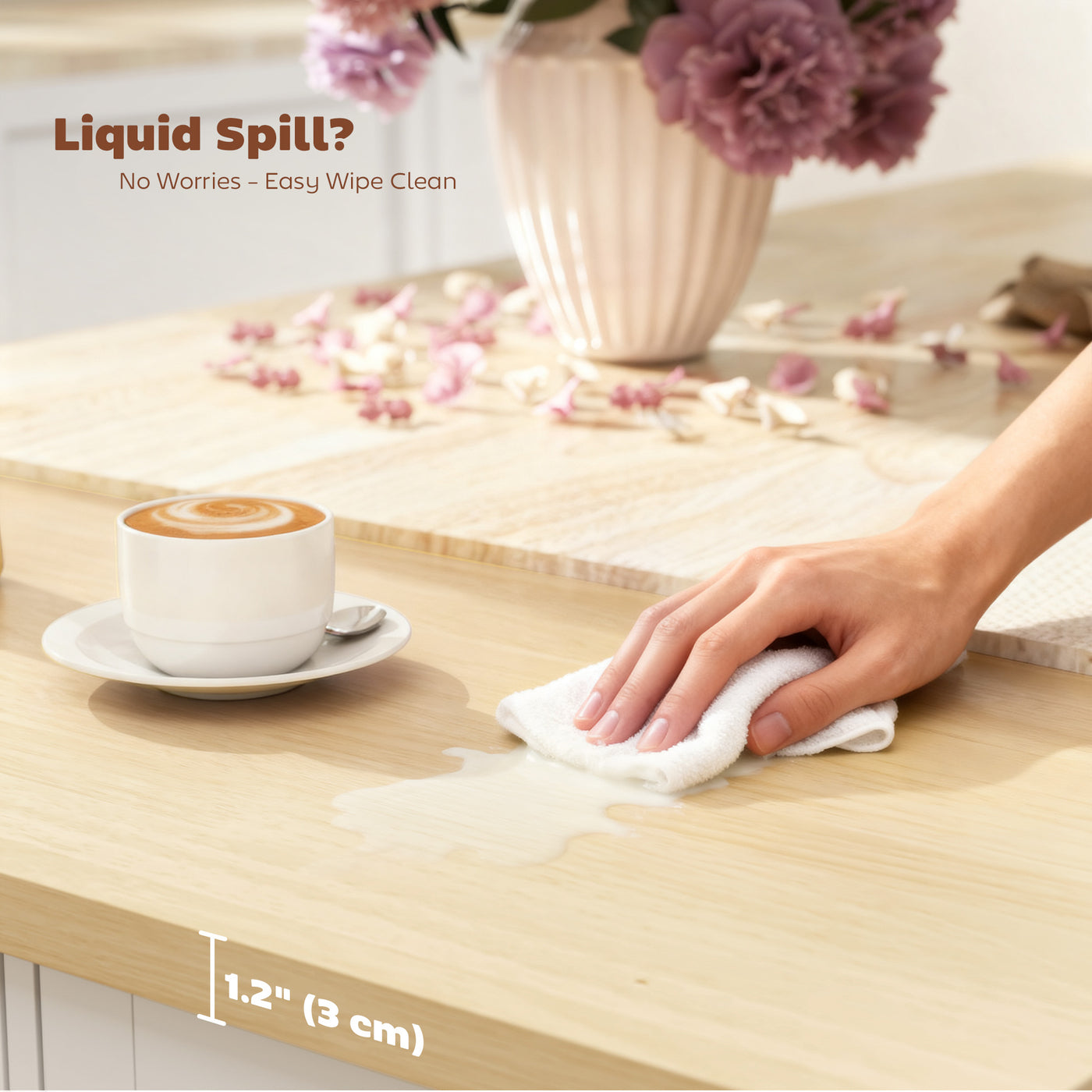 Kitchen Island Cart, Rolling Kitchen Island Table with Drop Leaf, Drawer, Spice and Towel Rack, White