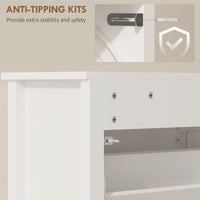 Slim Shoe Cabinet with 3 Flip Drawers, Shoe Storage Cabinet with Adjustable Shelves for Entryway, Holds 12 Pairs, White