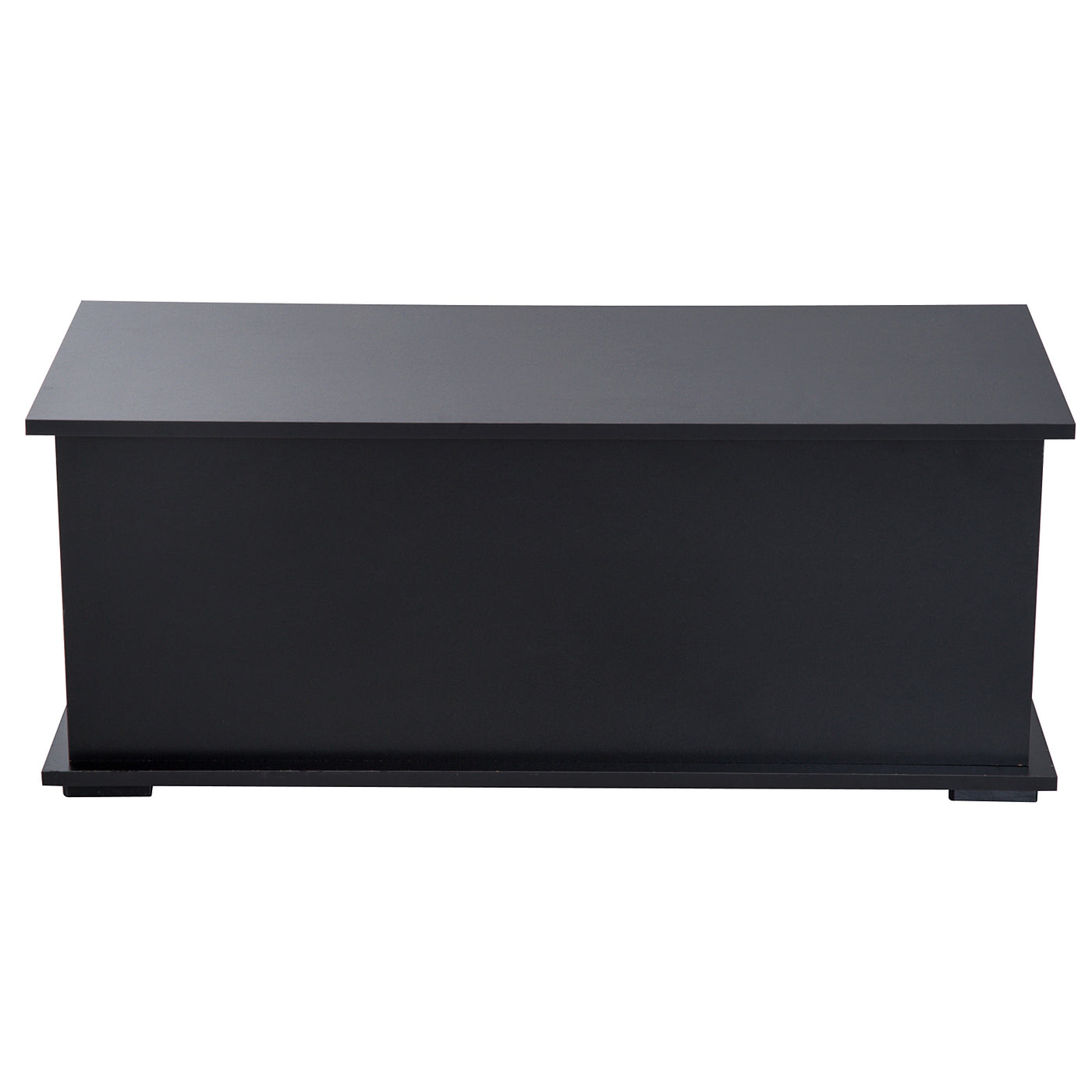 39.5" Storage Chest with 2 Safety Hinges, Storage Box Organizer with Flip-Top Lid, Entryway Storage Bench, Black