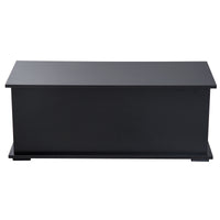 39.5" Storage Chest with 2 Safety Hinges, Storage Box Organizer with Flip-Top Lid, Entryway Storage Bench, Black