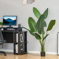 5FT Artificial Banana Tree Faux Decorative Plant in Nursery Pot for Indoor Outdoor Décor