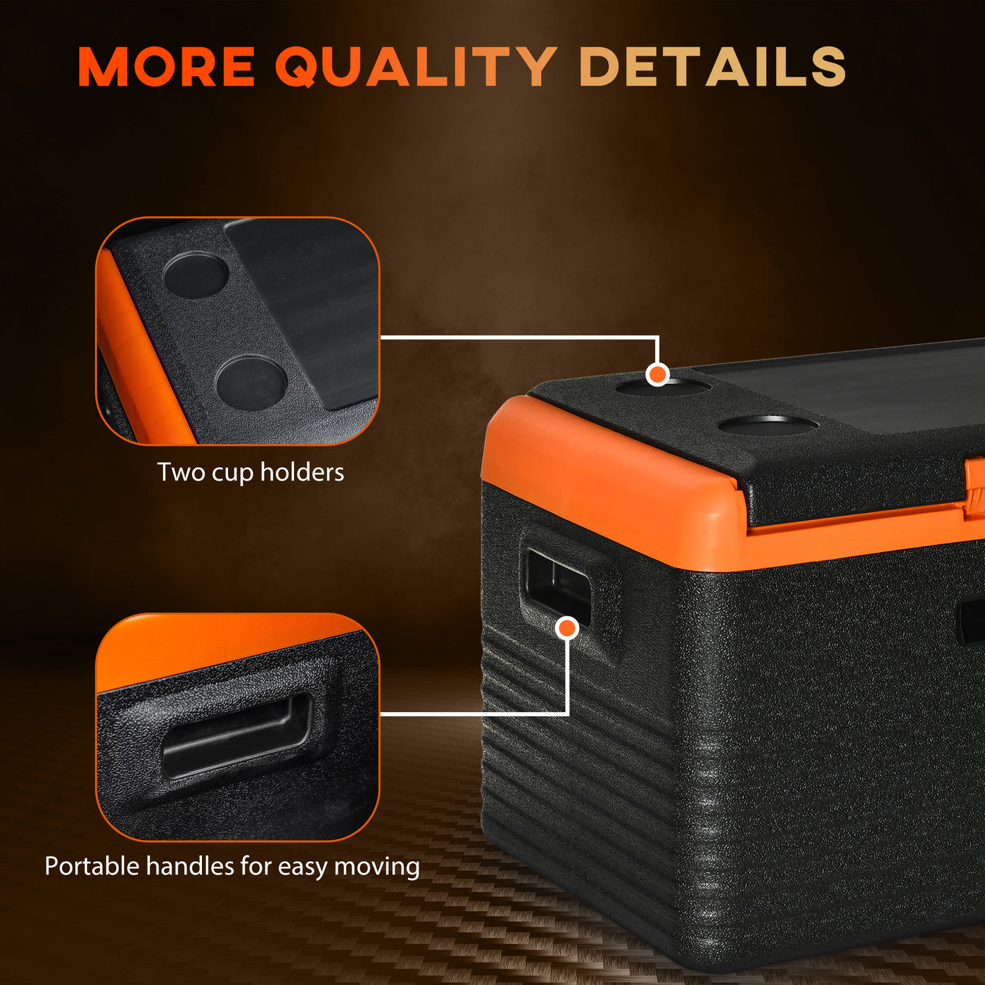 32 Quart Car Fridge, Portable Freezer, Electric Cooler Box with 12/24V DC and 100-240V AC for Camping, Driving, Picnic