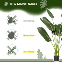 5FT Artificial Banana Tree Faux Decorative Plant in Nursery Pot for Indoor Outdoor Décor