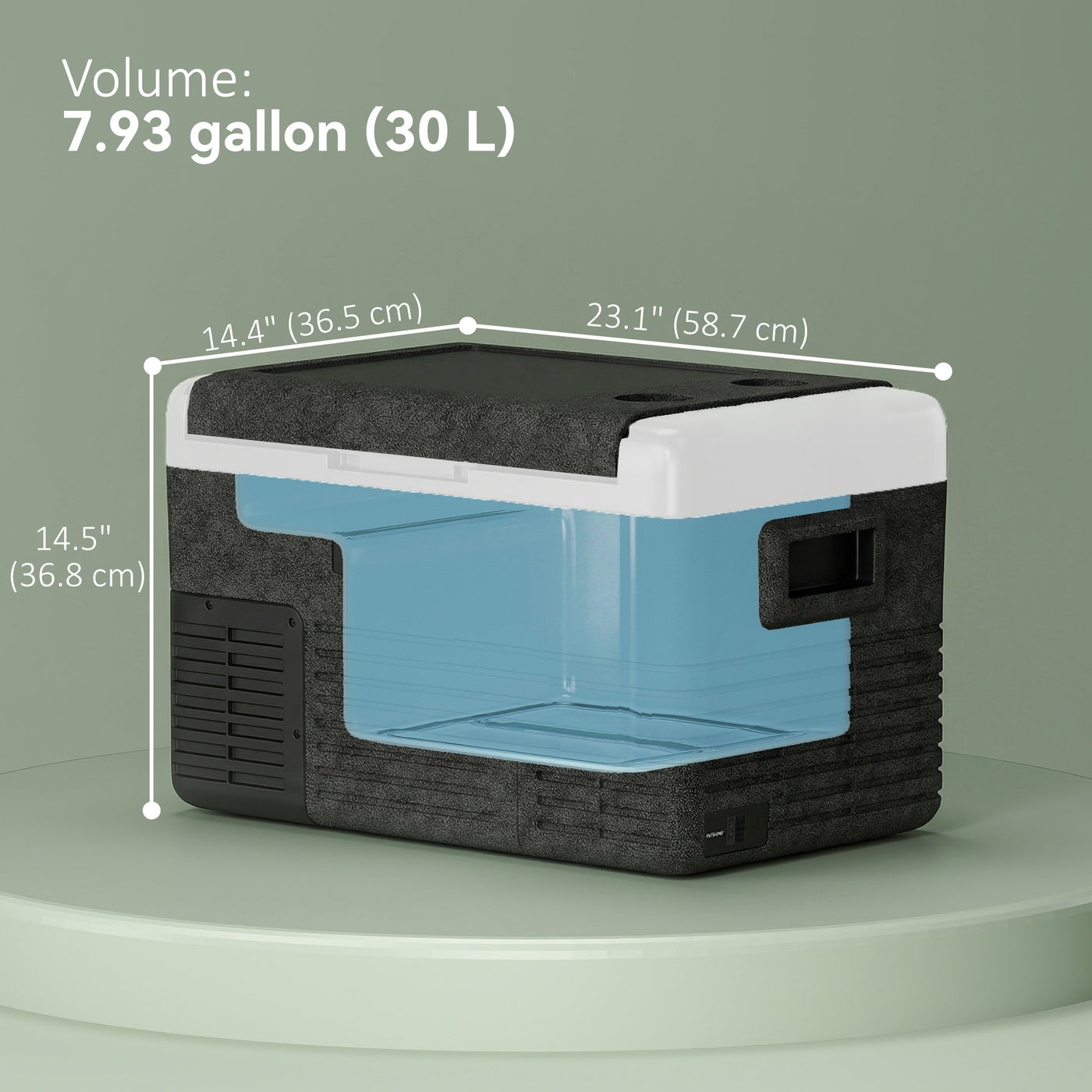 12 Volt Car Refrigerator, 32QT Car Fridge Electric Cooler, 12/24V DC and 100-240V AC, -68-68 ℉, Portable Refrigerator