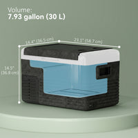 12 Volt Car Refrigerator, 32QT Car Fridge Electric Cooler, 12/24V DC and 100-240V AC, -68-68 ℉, Portable Refrigerator