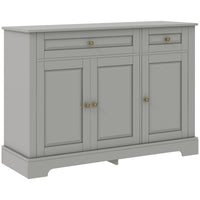 Modern Sideboard Cabinet, Buffet Cabinet with 2 Drawers and Adjustable Shelves, Buffets Tables for Dining Room, Grey