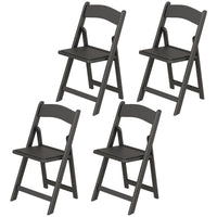 4 Pack Folding Chairs, Foldable Resin Chair with Padded Seat, Portable Indoor Outdoor Seat for Office Events Dining