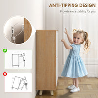 Narrow Shoe Cabinet, Shoe Storage Cabinet with 4 Flip Drawers and Adjustable Shelves for 16 Pairs of Shoes, White