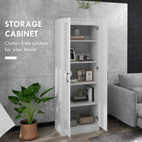 69" Pantry Cabinet with Storage, Kitchen Pantry Storage Cabinet with Soft Close Doors and Adjustable Shelves, White