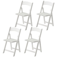 4 Pack Folding Chairs, Foldable Resin Chair with Padded Seat, Portable Indoor Outdoor Seat for Office Events Dining