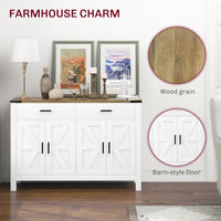 Sideboard Buffet Cabinet, Farmhouse Kitchen Storage Cabinet w/ 2 Drawers and Shelves for Living Room, Entryway