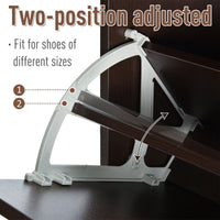 Slim Shoe Storage with 3 Flip Drawers and Adjustable Shelves Shoe Cabinet Organizer for 9 Pair, Coffee