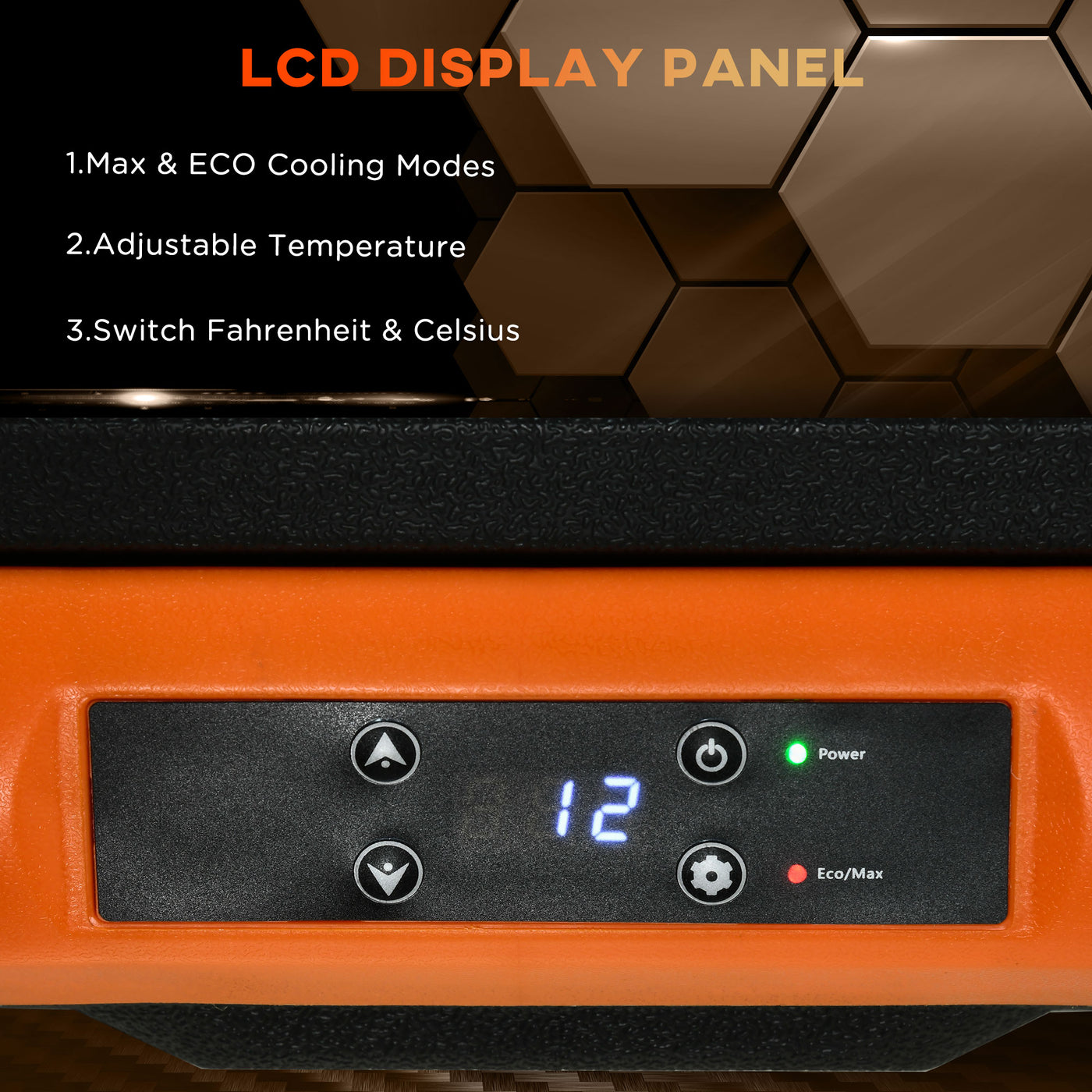 32 Quart Car Fridge, Portable Freezer, Electric Cooler Box with 12/24V DC and 100-240V AC for Camping, Driving, Picnic
