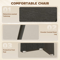 Dining Table Set for 2, Square Kitchen Table and Chairs, Dining Room Table and PU Leather Upholstered Chairs, Black