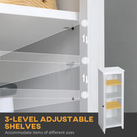48" Farmhouse Kitchen Pantry Storage Cabinet with Barn Door, Kitchen Pantry Cabinet with Adjustable Shelves, White