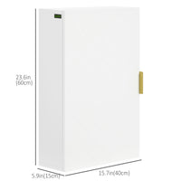 Bathroom Medicine Cabinet, Modern Wall Cabinet with Adjustable Shelves and Single Door for Laundry Room
